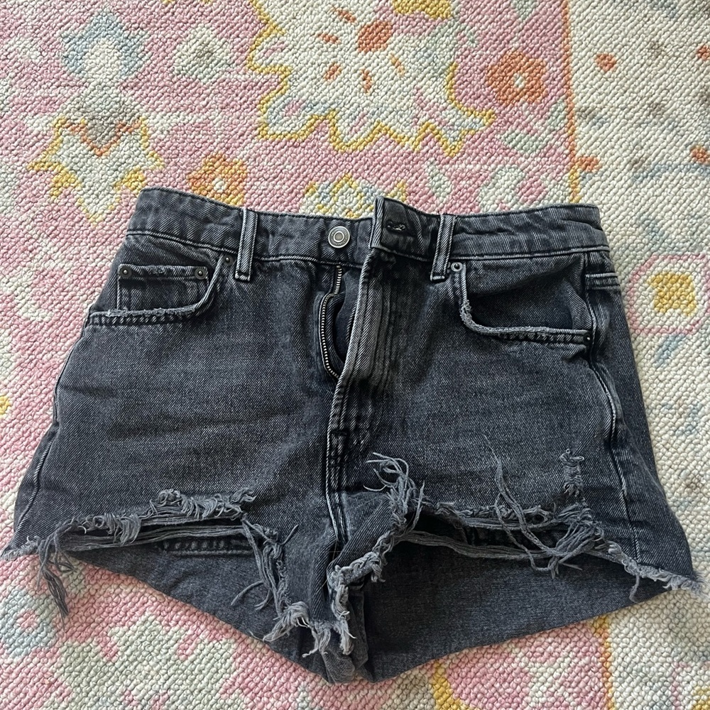 Zara Black Denim Shorts